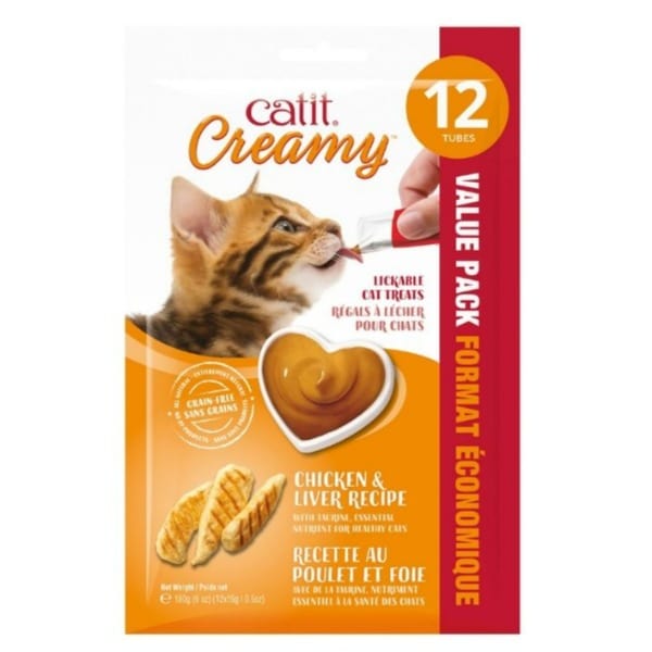 Catit Catit Creamy Lickable Chicken & Liver Recipe Cat Treat