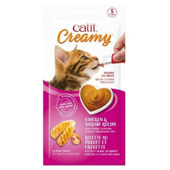 Catit Catit Creamy Lickable Chicken & Shrimp Recipe Cat Treats