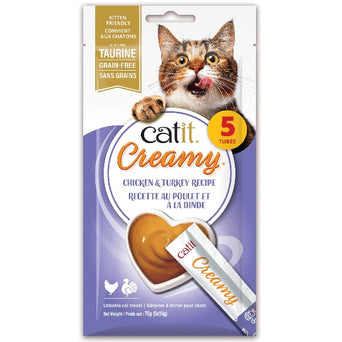 Catit Catit Creamy Lickable Chicken & Turkey Recipe Cat Treats