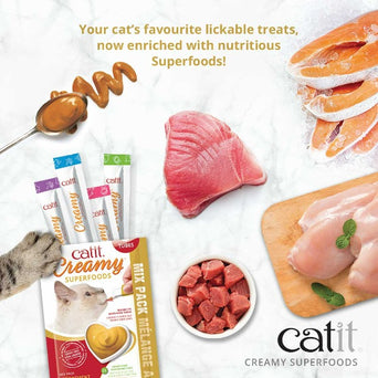 Catit Catit Creamy Superfood Assorted Multipack Cat Treat