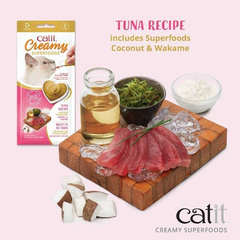 Catit Catit Creamy Superfood Tuna Recipe with Coconut and Wakame Cat Treat