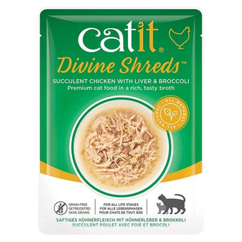 Catit Catit Divine Shreds Chicken with Liver & Broccoli Cat Food Topper