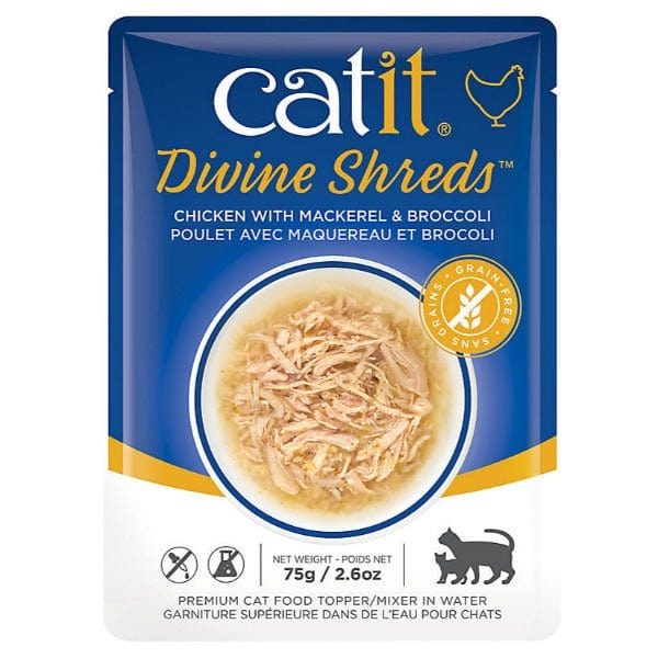 Catit Catit Divine Shreds Chicken with Mackerel & Broccoli Cat Food Topper