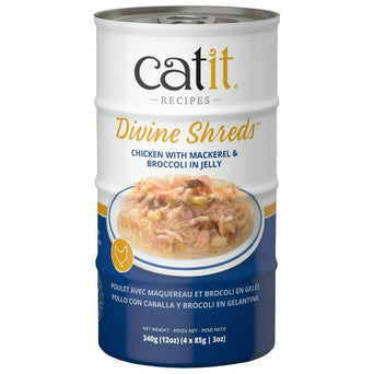 Catit Catit Divine Shreds Chicken with Mackerel & Broccoli in Jelly Cat Food Topper