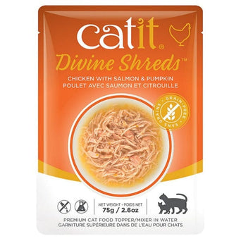 Catit Catit Divine Shreds Chicken with Salmon & Pumpkin Cat Food Topper