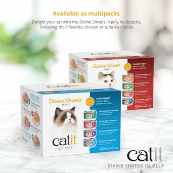 Catit Catit Divine Shreds Chicken with Salmon & Pumpkin in Jelly Cat Food Topper
