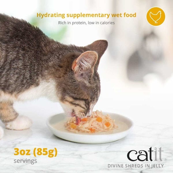 Catit Catit Divine Shreds Chicken with Tuna & Carrot in Jelly Cat Food Topper