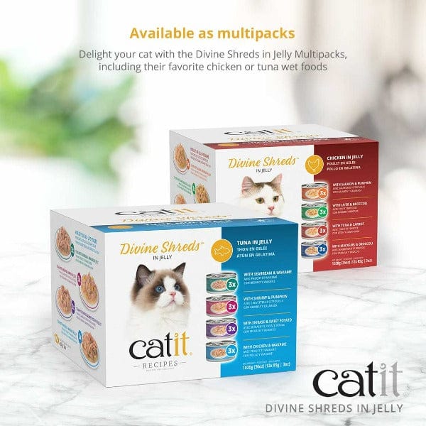 Catit Catit Divine Shreds Chicken with Tuna & Carrot in Jelly Cat Food Topper