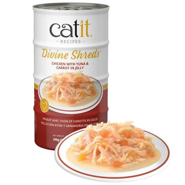 Catit Catit Divine Shreds Chicken with Tuna & Carrot in Jelly Cat Food Topper