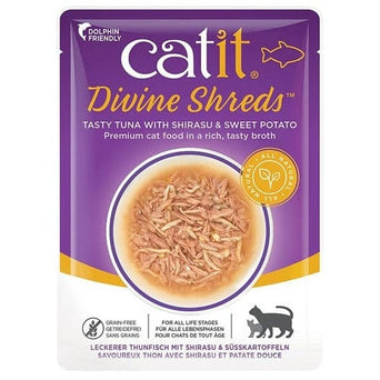 Catit Catit Divine Shreds Tuna with Shirasu & Sweet Potato Cat Food Topper