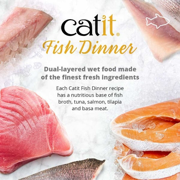 Catit Catit Fish Dinner with Crab Flavour & Pumpkin Wet Cat Food