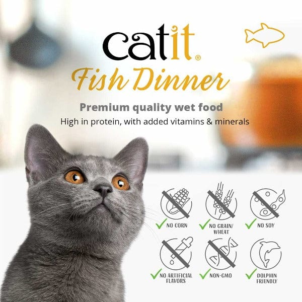 Catit Catit Fish Dinner with Crab Flavour & Pumpkin Wet Cat Food