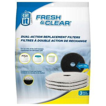 Catit Catit Fresh & Clear Dual Action Replacement Foam/Carbon Filter