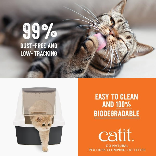 Catit Catit Go Natural! Pea Husk Lavender-Scented Clumping Cat Litter