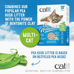 Catit Catit Go Natural! Pea Husk Mix Multi-Cat Clumping Cat Litter, 6.4kg