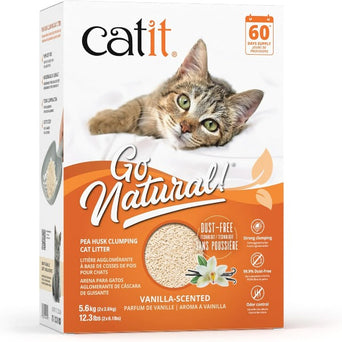 Catit Catit Go Natural! Pea Husk Vanilla-Scented Clumping Cat Litter