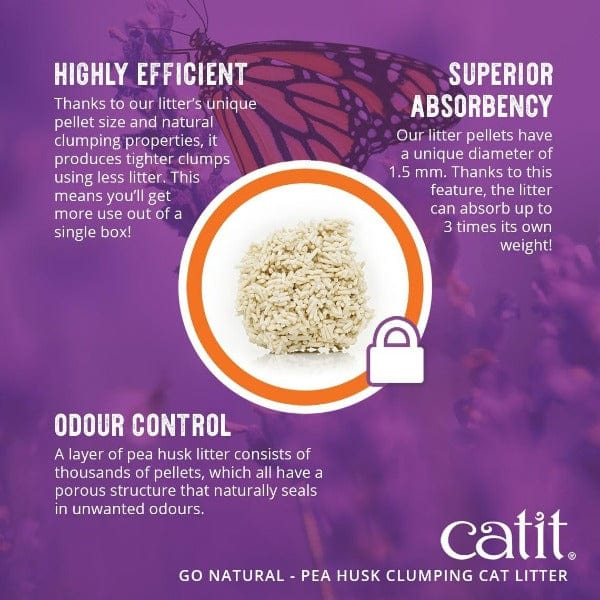 Catit Catit Go Natural! Pea Husk Vanilla-Scented Clumping Cat Litter