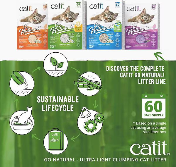Catit Catit Go Natural! Ultra-Light Clumping Bamboo Cat Litter