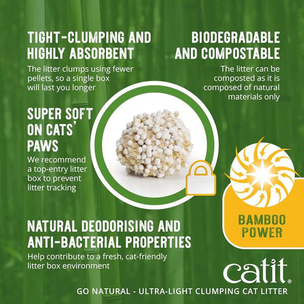 Catit Catit Go Natural! Ultra-Light Clumping Bamboo Cat Litter