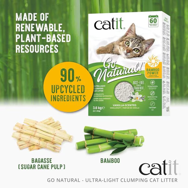 Catit Catit Go Natural! Ultra-Light Clumping Bamboo Cat Litter