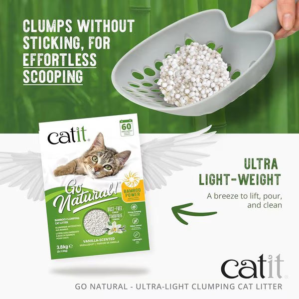 Catit Catit Go Natural! Ultra-Light Clumping Bamboo Cat Litter