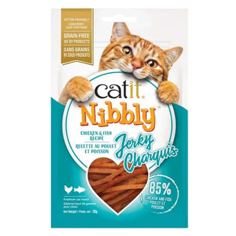 Catit Catit Nibbly Jerky Chicken & Fish Recipe Cat Treats