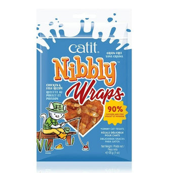 Catit Catit Nibbly Wraps Chicken and Fish Recipe Cat Treats