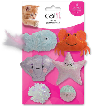Catit Catit Sea Animal Set Cat Toy (6-Pack)