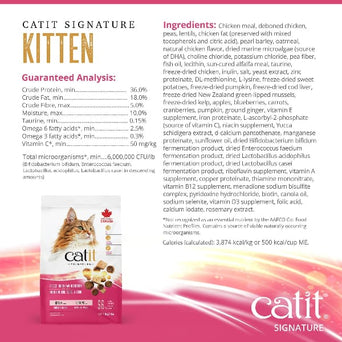 Catit Catit Signature Freeze-Dried Raw Nutrition Chicken Recipe Dry Kitten Food, 1.8kg