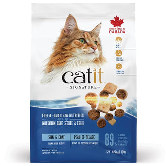 Catit Catit Signature Freeze-Dried Raw Nutrition Skin & Coat Ocean Fish Recipe Adult Dry Cat Food