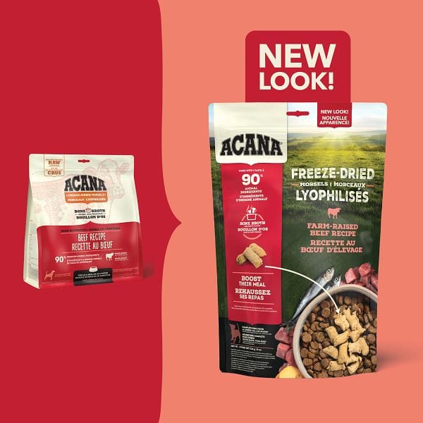 Champion Petfoods ACANA Beef Recipe Freeze Dried Dog Food, Morsels