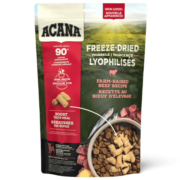 Champion Petfoods ACANA Beef Recipe Freeze Dried Dog Food, Morsels