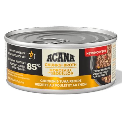 Champion Petfoods ACANA Chunks in Broth Chicken & Tuna Recipe Canned Cat Food, 5.5oz