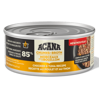 Champion Petfoods ACANA Chunks in Broth Chicken & Tuna Recipe Canned Cat Food, 5.5oz