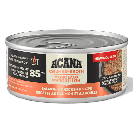 Champion Petfoods ACANA Chunks in Broth Salmon & Chicken Recipe Canned Cat Food, 5.5oz