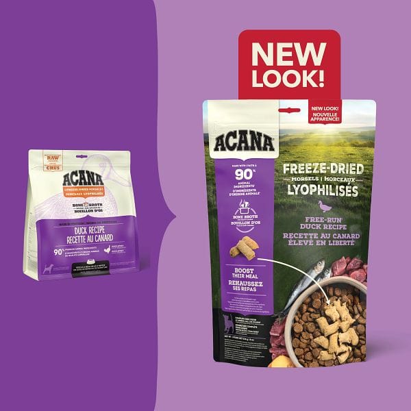Champion Petfoods ACANA Duck Recipe Freeze Dried Dog Food, Morsels