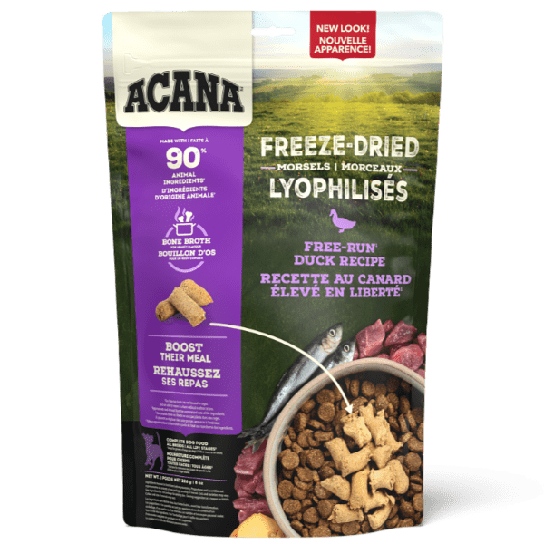 Champion Petfoods ACANA Duck Recipe Freeze Dried Dog Food, Morsels