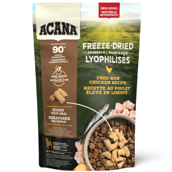 Champion Petfoods ACANA Free-Run Chicken Recipe Freeze Dried Dog Food, Morsels