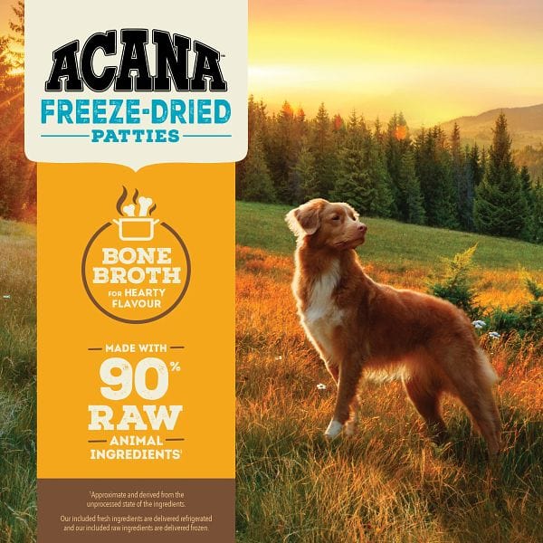 Champion Petfoods ACANA Free-Run Chicken Recipe Freeze Dried Dog Food, Patties