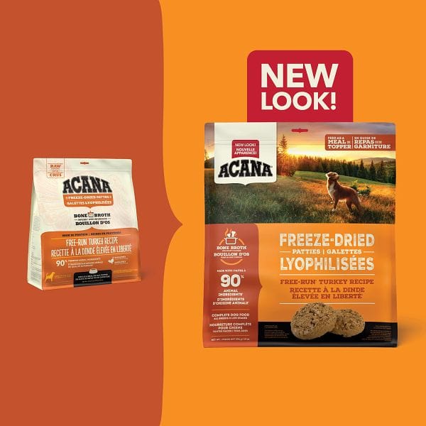 Champion Petfoods ACANA Free-Run Turkey Recipe Freeze Dried Dog Food, Patties