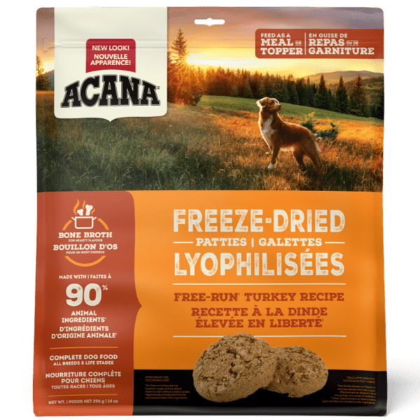 Champion Petfoods ACANA Free-Run Turkey Recipe Freeze Dried Dog Food, Patties