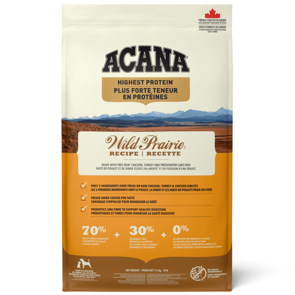 Champion Petfoods ACANA Highest Protein Wild Prairie Recipe Dry Dog Food