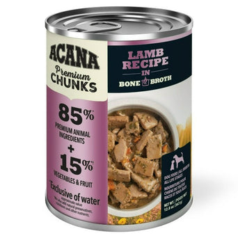 Champion Petfoods Acana Lamb Recipe in Bone Broth Canned Dog Food