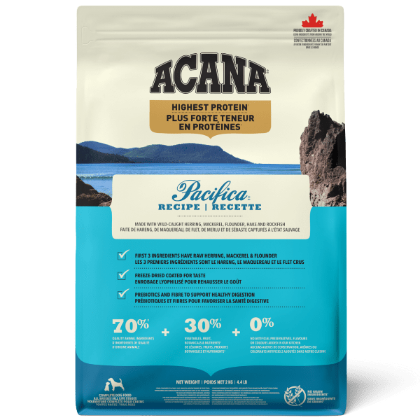 ACANA Highest Protein Pacifica Recipe Dry Dog Food – Petland Canada ACANA Highest Protein Pacifica Recipe Dry Dog Food – Petland Canada