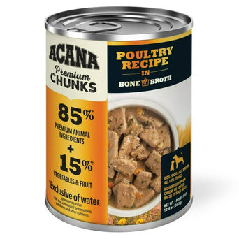 Champion Petfoods Acana Poultry Recipe in Bone Broth Canned Dog Food