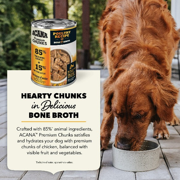 Champion Petfoods Acana Poultry Recipe in Bone Broth Canned Dog Food