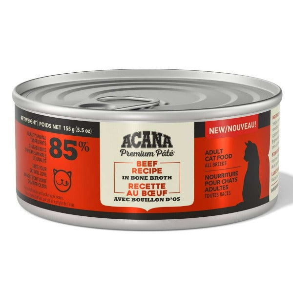 Champion Petfoods Acana Premium Pate Beef Recipe Canned Cat Food, 3oz