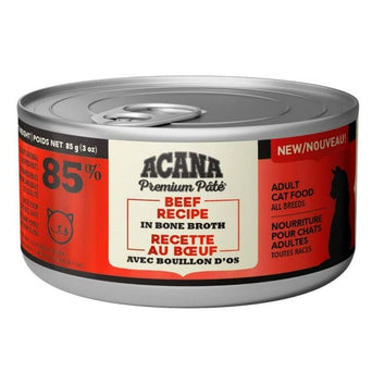 Champion Petfoods Acana Premium Pate Beef Recipe Canned Cat Food, 3oz