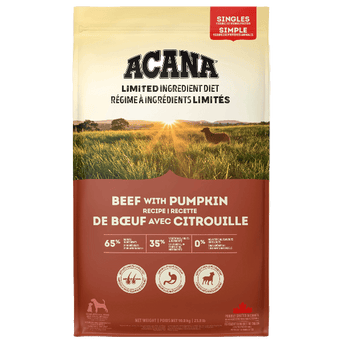 Champion Petfoods ACANA Singles Beef With Pumpkin Recipe Dry Dog Food
