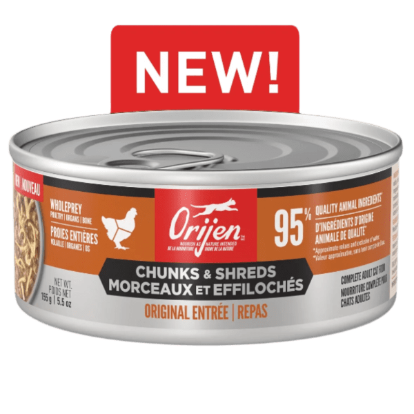 Champion Petfoods Orijen Original Chunks & Shreds Entrée Canned Cat Food, 5.5oz